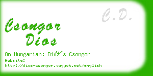 csongor dios business card